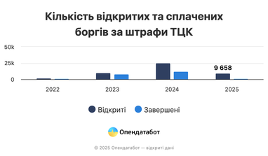 В Україні зростає кількість несплачених штрафів від ТЦК — дослідження Опендатабот