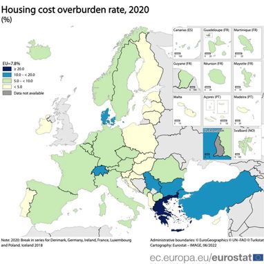 Хто в країнах ЄС мешкає в найтісніших квартирах і де на житло витрачають найбільше
